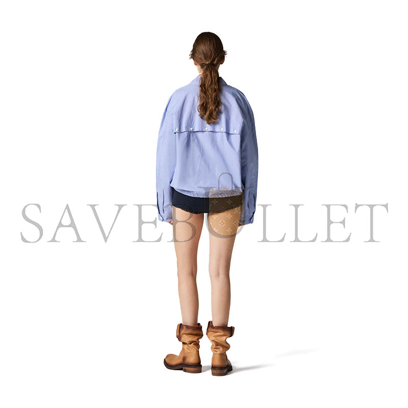 MIU MIU GINGHAM CHECK BLOUSON JACKET ML1263